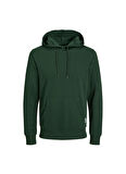 Jack & Jones Kapüşon Yaka Koyu Yeşil Erkek Sweatshırt 12182537_JJEBASIC SWEAT HOOD NOOS
