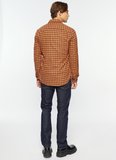Only & Sons Dar Turuncu Kareli Erkek Gömlek 22025608_ONSBEN LIFE SLIM FLANNEL C