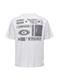 Only & Sons O Yaka Baskılı Beyaz Erkek T-Shirt 22026041_ONSANIR RLX SS TEE
