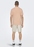 Only & Sons Gömlek Yaka Düz Pembe Erkek T-Shirt 22021769_ONSTRAVIS SLIM WASHED SS P