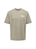 Only & Sons O Yaka Baskılı Açık Haki Erkek T-Shirt 22026037_ONSFORTNITE RLX SS TEE