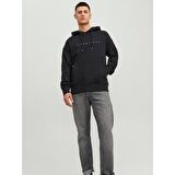 JACK&JONES JJESTAR JJ SWEAT HOOD NOOS SİYAH