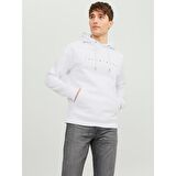 JACK&JONES JJESTAR JJ SWEAT HOOD NOOS BEYAZ