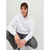 JACK&JONES JJESTAR JJ SWEAT HOOD NOOS BEYAZ