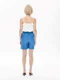 Only Lastikli Bel Mavi Kadın Şort 15259587
