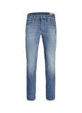 Jack & Jones Normal Bel Slim Straight Mavi Erkek Denim Pantolon 12229815_JJITIM JJDAVIS JJ 074 NOOS