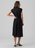 Vero Moda Siyah Kadın Elbise VMMYMILO SL CALF SHIRT DRESS WVN GA