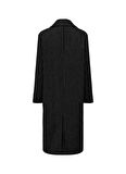 Only Koyu Siyah Kadın Çizgili Kaban 15293673 ONLJOSIE PIN STRIPE WOOL COAT CC OT