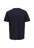 Only & Sons O Yaka Düz Lacivert Erkek T-Shirt 22025286_ONSPERRY LIFE REG LEAF SS
