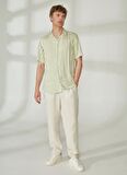 Only & Sons Rahat Mint Çizgili Erkek Gömlek ONSWAYNE LIFE SS VISCOSE SHIRT NOOS