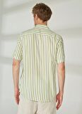 Only & Sons Rahat Mint Çizgili Erkek Gömlek ONSWAYNE LIFE SS VISCOSE SHIRT NOOS