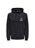 Only & Sons Kapüşon Yaka Lacivert Erkek Sweatshırt 22026412_ONSCARL REG MOUNTAIN SWEAT