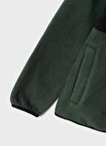 Name İt Koyu Yeşil Kız Çocuk Fermuarlı Diyagonal Sweatmont NKNMEEKO FLEECE JACKET