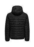 Only & Sons Siyah Erkek Mont ONSBRON HOOD QUILT JACKET OTW VD