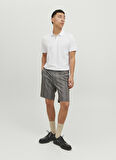 Jack & Jones Polo Yaka Düz Beyaz Erkek T-Shirt 12236235_JPRBLASCOTT ZIP SS POLO SN