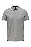 Only & Sons Erkek Onsfletcher Polo Yaka %100 Pamuk T-Shirt 22024827 Gri