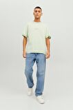 JACK&JONES JORFADED SS TEE CREW NECK yeşil 