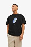 Jack & Jones Jordimensional Tee Ss Crew Neck Tg Siyah Erkek T-shirt 12238166-Black