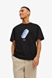 Jack & Jones Jordimensional Tee Ss Crew Neck Tg Siyah Erkek T-shirt 12238166-Black