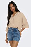ONLY ONLTHYRA SS SHIRT NOOS WVN KREM