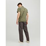 Jack Jones Kısa Kol Gömlek Blulandon Print Resort