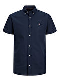 Erkek JPRBLUSUMMER SHIELD SHIRT S/S LN Gömlek-Lacivert | M