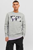 JACK&JONES JCODUST SWEAT CREW NECK GRİMELANJ
