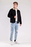Only & Sons Erkek Onsroyce Suni Deri Süet Ceket 22026162 Siyah