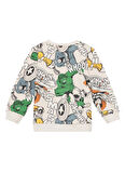 Name İt Baskılı Erkek Krem Sweatshırt NMMJAAKKO MARVEL SWEAT UNB MAR