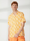 Jack & Jones Normal Turuncu Desenli Erkek Gömlek 12241163_JORGALLERY RESORT SHIRT SS