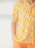 Jack & Jones Normal Turuncu Desenli Erkek Gömlek 12241163_JORGALLERY RESORT SHIRT SS