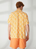 Jack & Jones Normal Turuncu Desenli Erkek Gömlek 12241163_JORGALLERY RESORT SHIRT SS