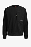 Jack & Jones Jcolab Erkek Siyah Sweatshirt 12241523-Black
