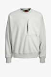 Jack & Jones Jcolab Erkek Gri Sweatshirt 12241523-Grey