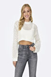 ONLSMILLA SHORT PULLOVER L/S KNT NOOS BEJ