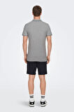 Only & Sons Erkek Onsfletcher Polo Yaka %100 Pamuk T-Shirt 22024827 Gri