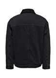 Only & Sons Normal Siyah Erkek Ceket ONSRICK OVZ BLACK 6942 TEDDY DNM JA