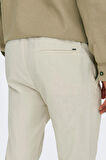 Only & Sons Erkek Onslinus Beli Lastikli Keten Pantolon 22024966 Bej