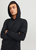 Jack & Jones Kapüşon Yaka Siyah Erkek Sweatshırt 12242176_JCOREACT SWEAT HOOD