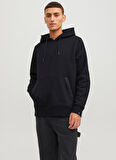 Jack & Jones Kapüşon Yaka Siyah Erkek Sweatshırt 12242176_JCOREACT SWEAT HOOD