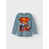 Name It Bisiklet Yaka Baskılı Duman Yeşili Erkek Çocuk Sweatshirt 13221181