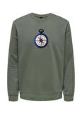 Only & Sons O Yaka Gri Erkek Sweatshırt 22027004_ONSOLIVER REG CAMP SWT CRE