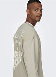Only & Sons O Yaka Krem Erkek Sweatshırt 22027056_ONSPINK FLOYD RLX CREW NEC