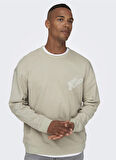 Only & Sons O Yaka Krem Erkek Sweatshırt 22027056_ONSPINK FLOYD RLX CREW NEC