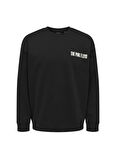 Only & Sons O Yaka Siyah Erkek Sweatshırt 22027056_ONSPINK FLOYD RLX CREW NEC