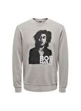 Only & Sons O Yaka Açık Gri Erkek Sweatshırt ONSBOB MARLEY REG CREW NECK SWEAT