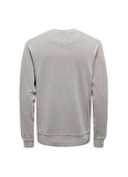 Only & Sons O Yaka Açık Gri Erkek Sweatshırt ONSBOB MARLEY REG CREW NECK SWEAT
