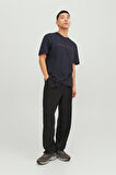 Jack & Jones Erkek Jjestar Bisiklet Yaka Baskılı T-Shirt 12234746 Koyu Lacivert