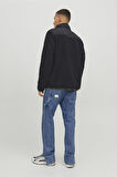 Jack & Jones Erkek Jjemarvın Dik Yaka Polar Ceket Mont 12235864 Siyah