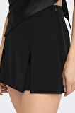 Only Kadın Siyah Basic Günlük Kumaş Şort Etek - 15295576
